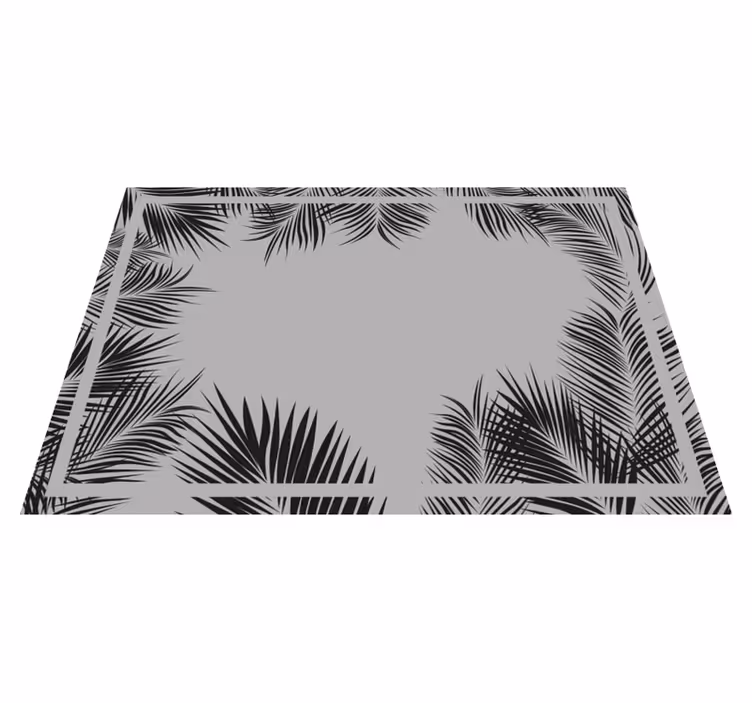 Tropisch palmsilhouet vinyl tapijt bloemen en planten - TenStickers