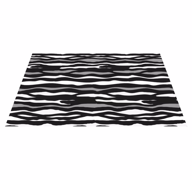 Zebrastreepmotief vinyl vloerkleed dierenprint - TenStickers