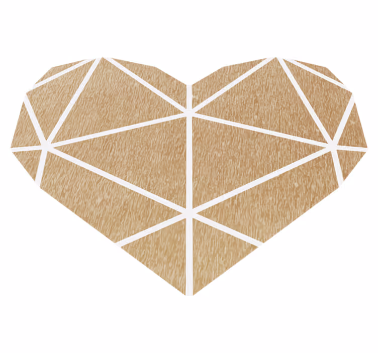 Geometrische hartvorm vinyl tapijt modern - TenStickers