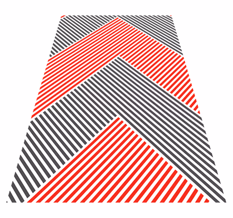 Chevron gestreept patroon vinyl tapijt strepen - TenStickers