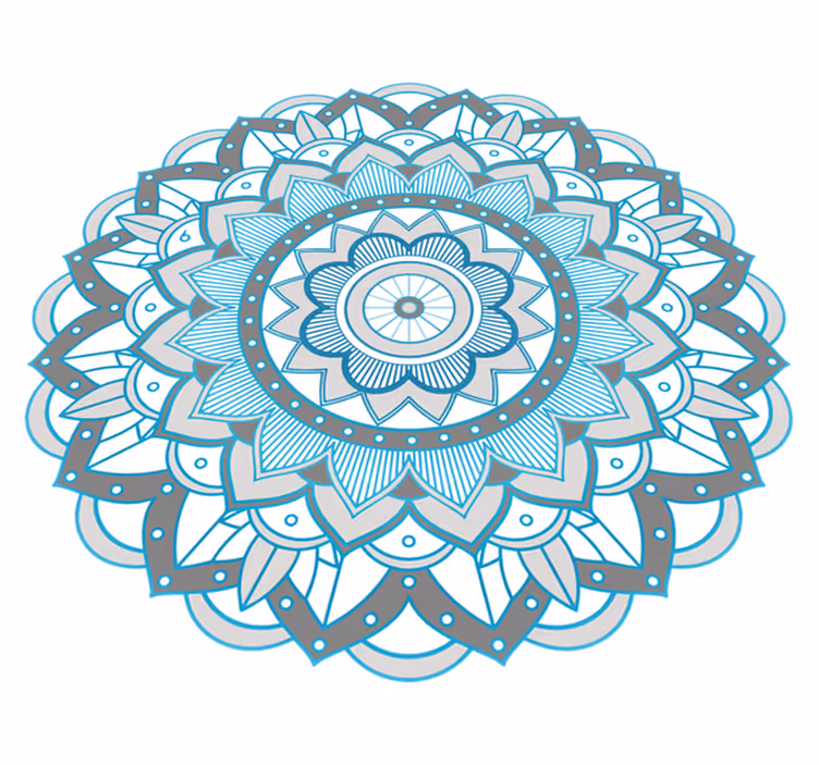 Vinyl tapijt mandala ingewikkelde mandala - TenStickers