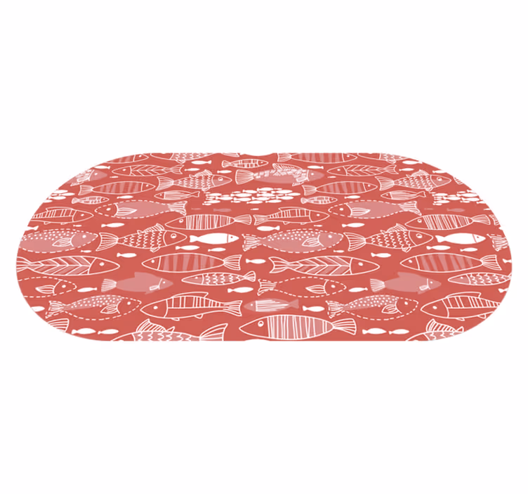 Decor met vispatroon dieren vinyl tapijt - TenStickers