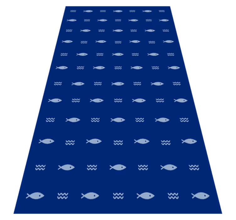 Badmat met vispatroon vinyl tapijt badkamer - TenStickers