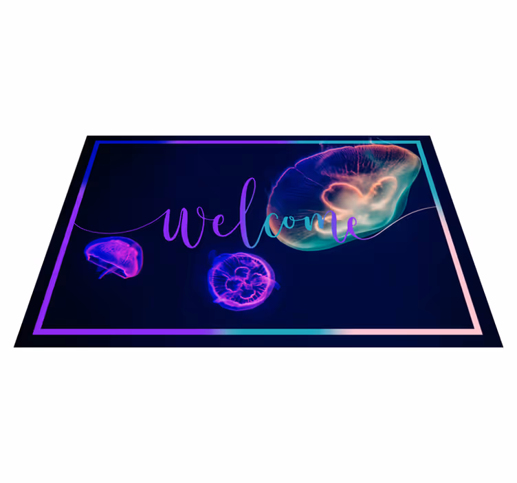 Kwallen welkom dieren vinyl tapijt - TenStickers