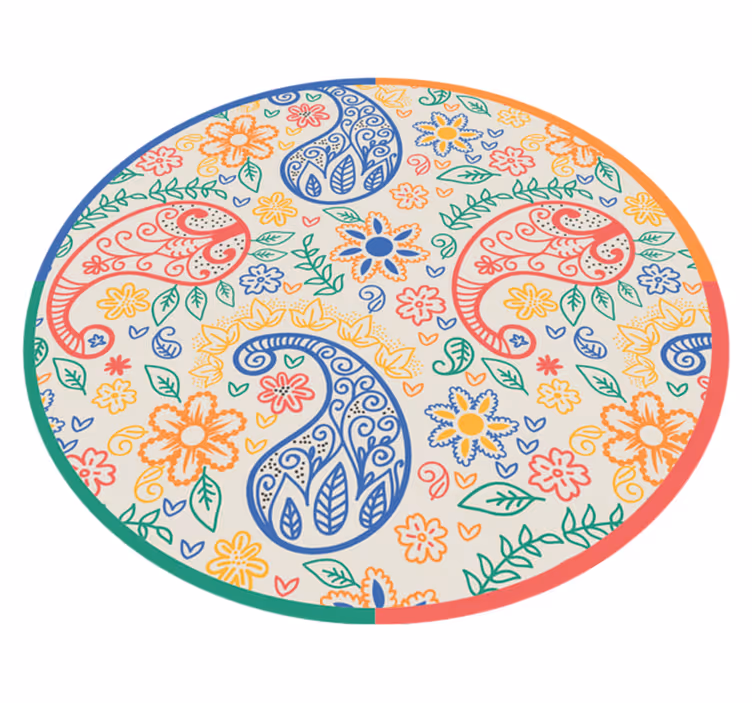 Vinyl tapijt bloemen en planten met bloemenmotieven - TenStickers