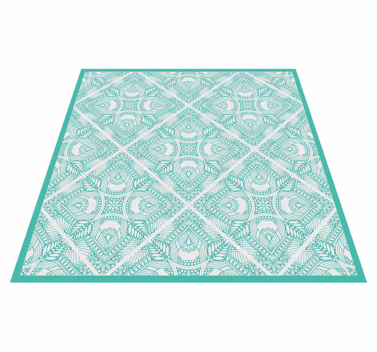 Geometrische overlay met figuren vinyl tapijt geometrisch - TenStickers