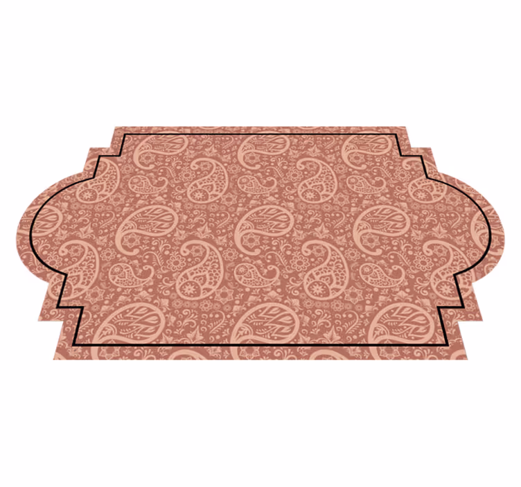 Paisley-vormig ontwerp vinyl tapijt textuur - TenStickers