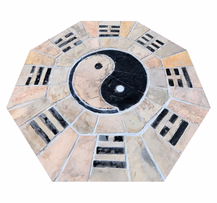 Yin yang mozaïek vinyl tapijt mozaïek - TenStickers