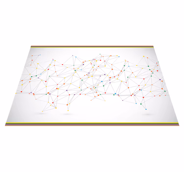 Geometrische verbindingen vinyl tapijt geometrisch - TenStickers