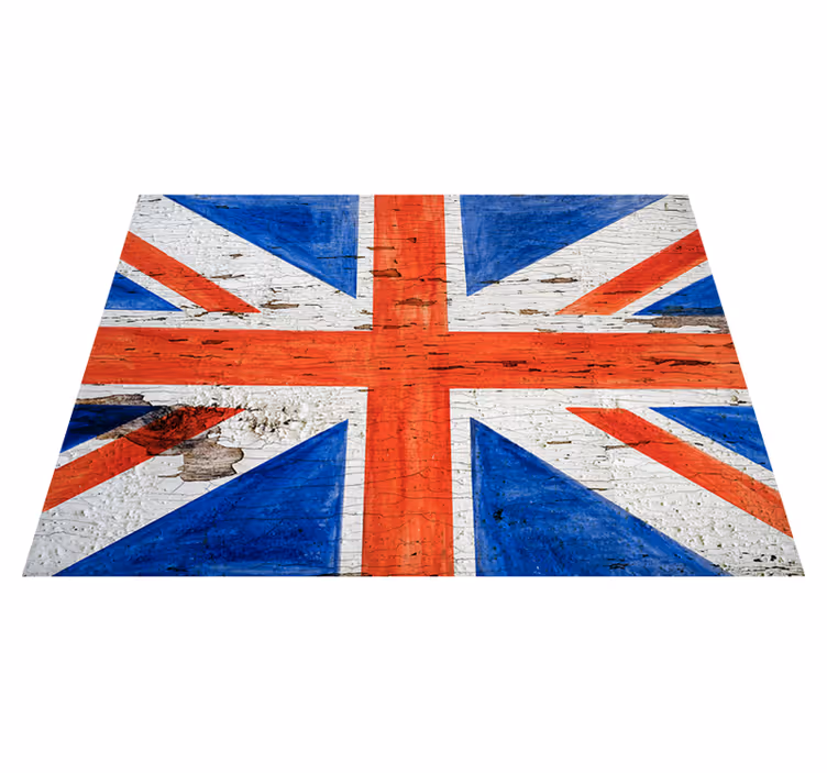 Noodlijdende union jack vinyl tapijt wereldkaart - TenStickers