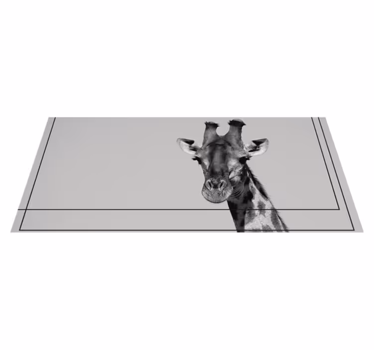 Giraffe portret dieren vinyl tapijt - TenStickers