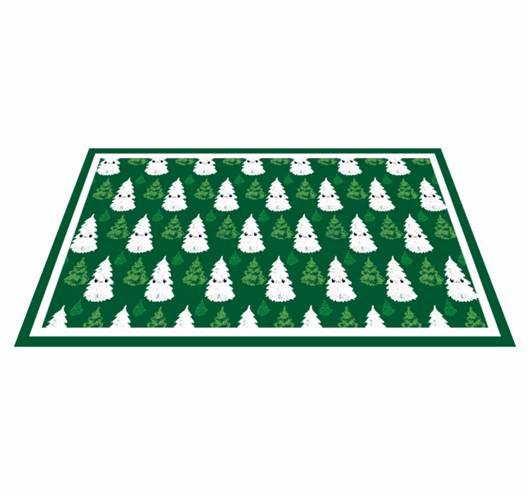 Feestelijk dennenmotief vinyl tapijt kerstmis - TenStickers