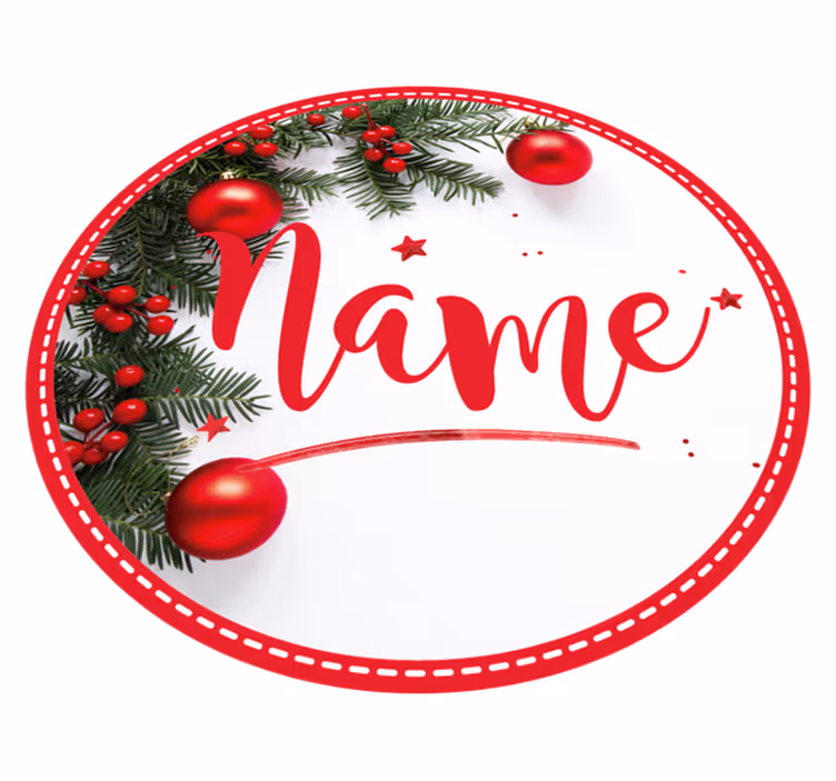 Aanpasbare festiviteit vinyl tapijt met naam - TenStickers