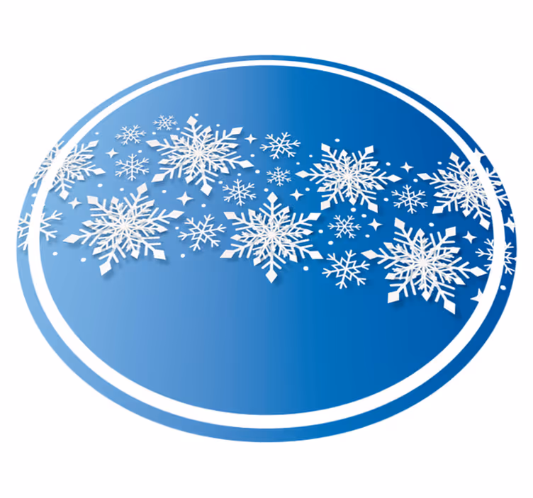Winterse sneeuwvlokken vinyl tapijt kerstmis - TenStickers