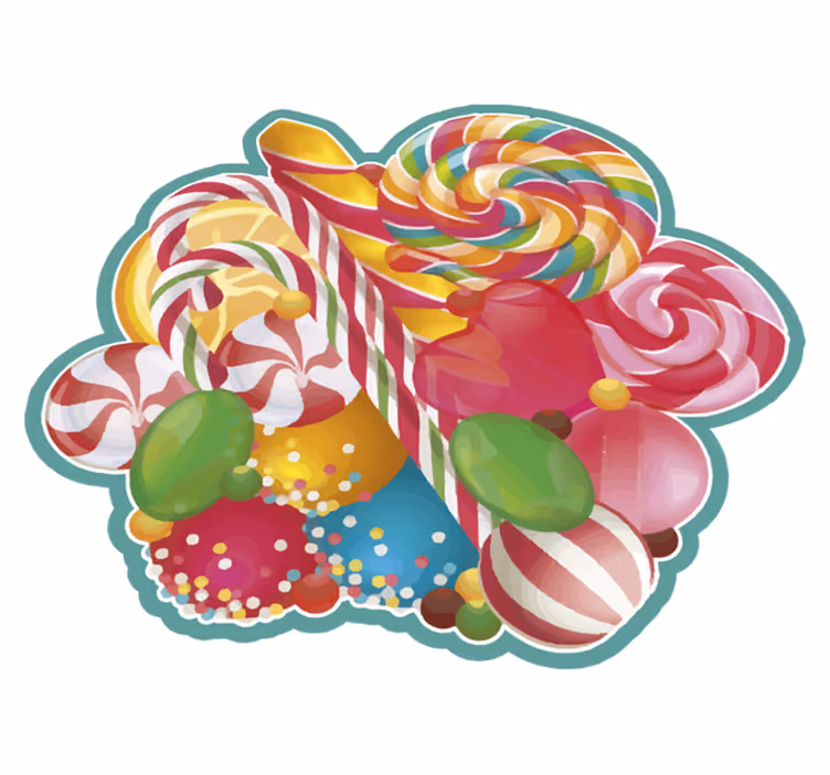 Snoep genot vinyl tapijt evenement - TenStickers