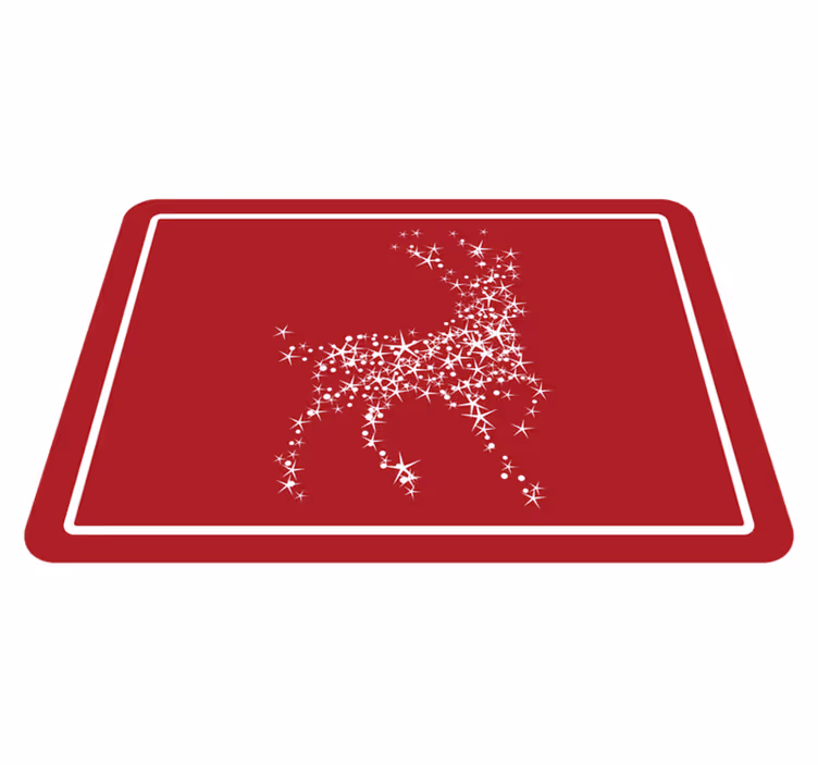 Rendierconstellatie vinyl tapijt kerstmis - TenStickers