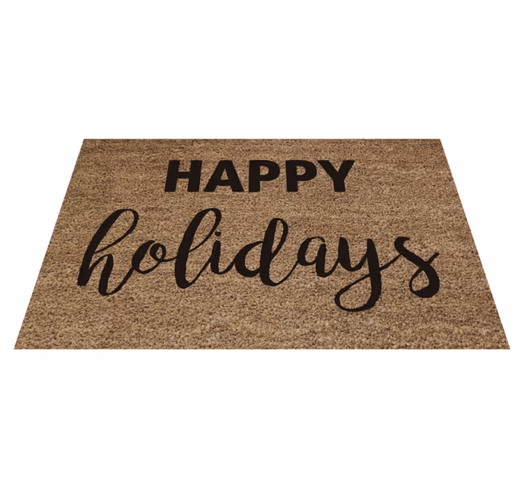Feestelijke begroetingsdeurmat vinyl tapijt kerstmis - TenStickers