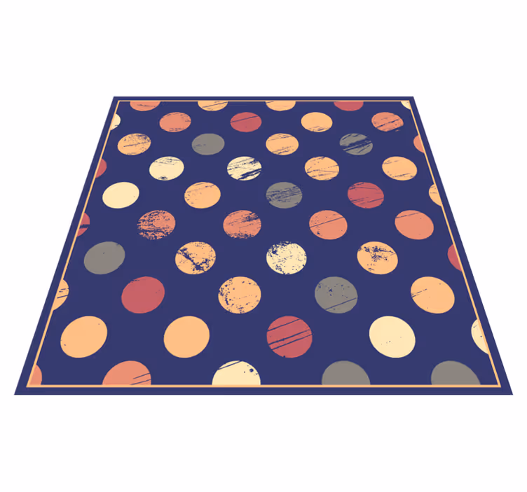 Abstract gestippeld patroon vinyl tapijt geometrisch - TenStickers