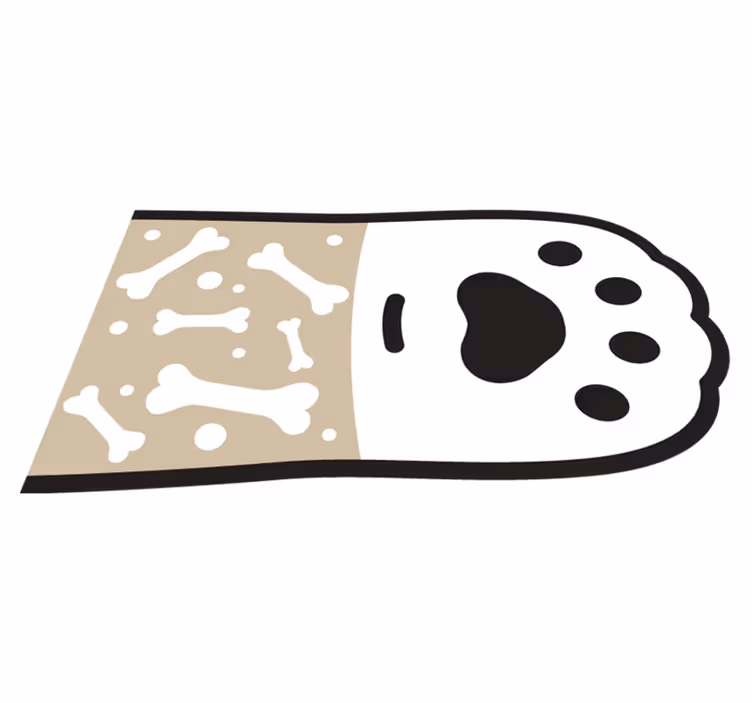 Oppervlak met pootpatroon dieren vinyl tapijt - TenStickers
