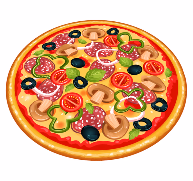 Heerlijke pizzapunt vinyl tapijt keuken - TenStickers