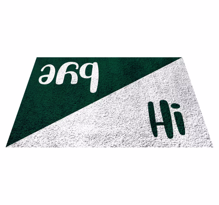 Prahs hi groeten vinyl tapijt zinnen en teksten - TenStickers