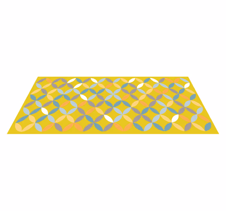 Abstracte geometrische compositie vinyl tapijt geometrisch - TenStickers