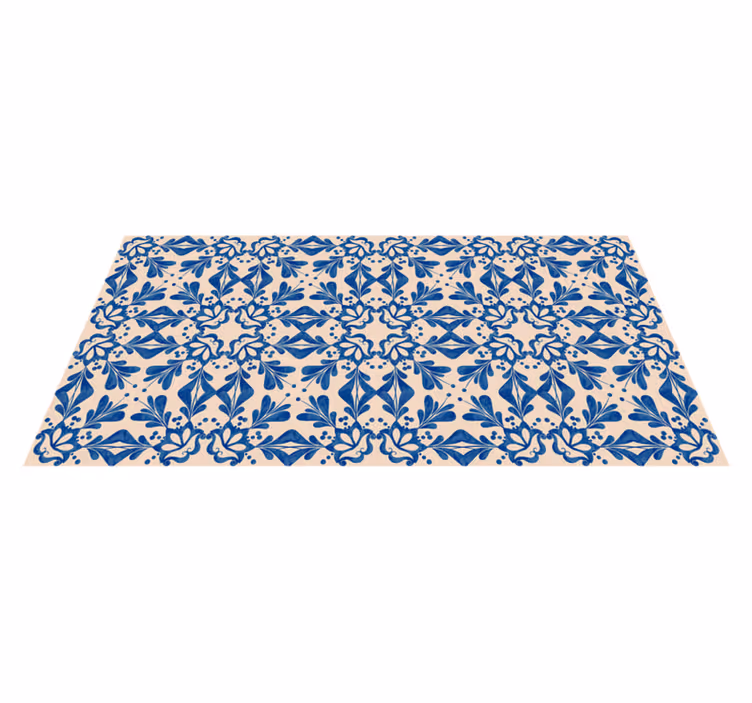 Bloemenmozaïek elegantie vinyl tapijt bloemen en planten - TenStickers