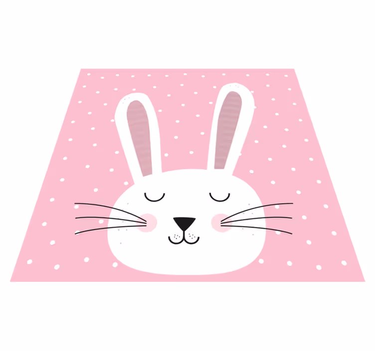 Konijntjes stippen vinyl tapijt baby - TenStickers