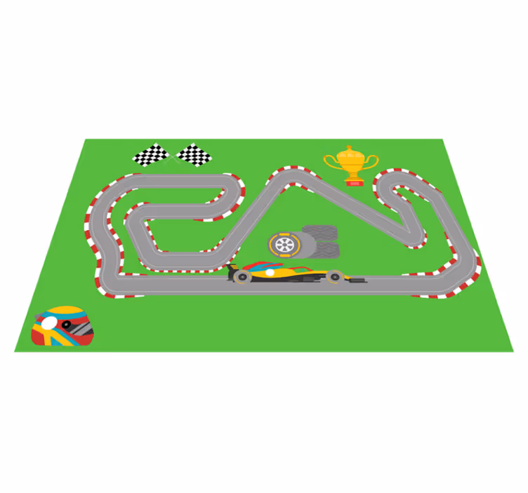 Circuit circuit vinyl tapijt snelwegen - TenStickers
