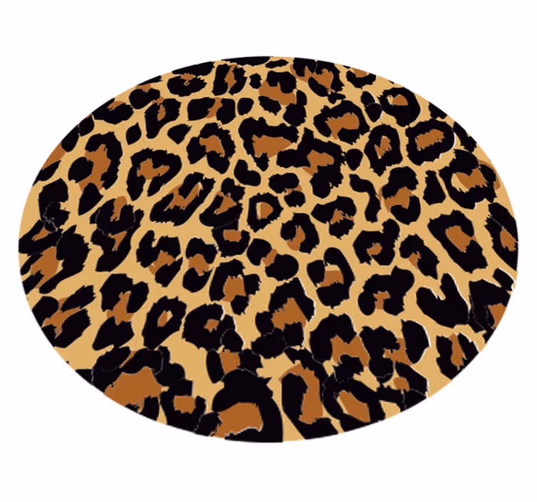 Luipaardvlekcirkel vinyl vloerkleed dierenprint - TenStickers