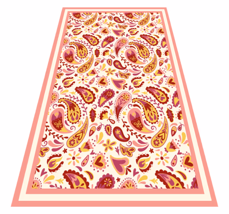 Paisley-structuur vinyl tapijt textuur - TenStickers