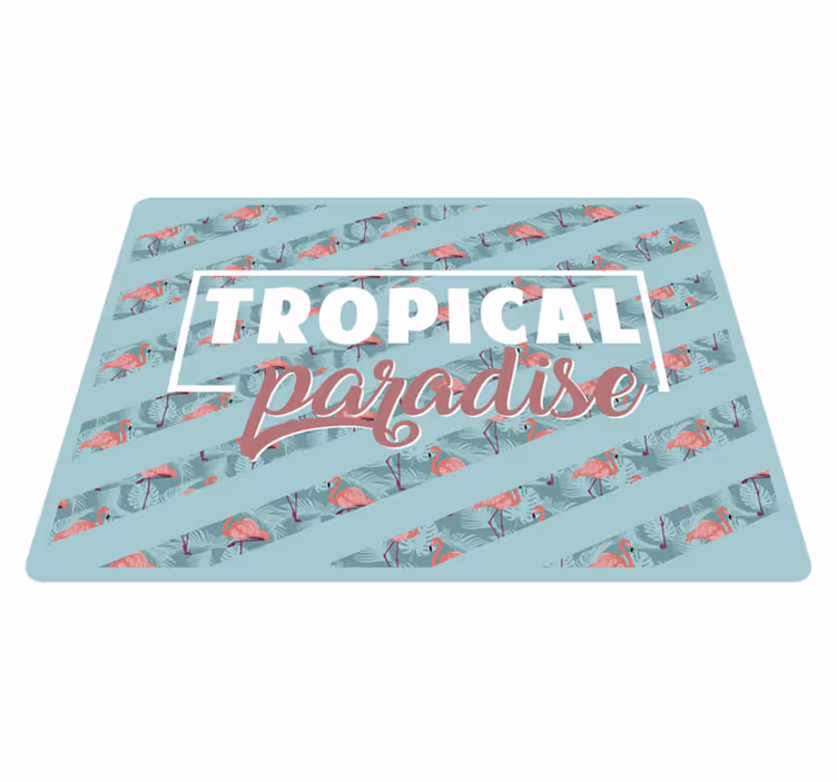 Tropische paradijstekst dieren vinyl tapijt - TenStickers