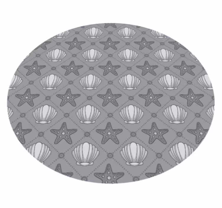 Zeeschelp zeester patroon vinyl vloerkleed dierenprint - TenStickers
