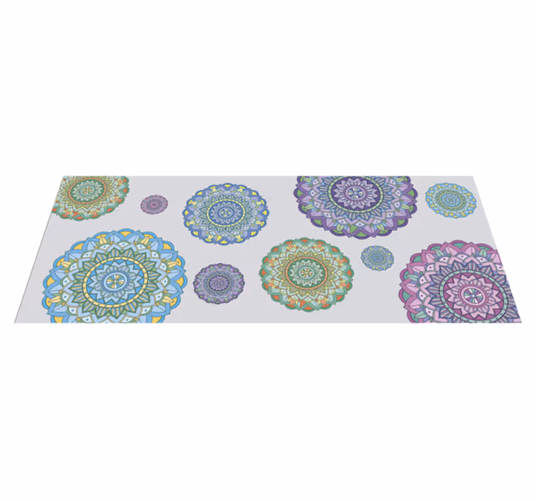 Vinyl tapijt mandala mandala ensemble - TenStickers