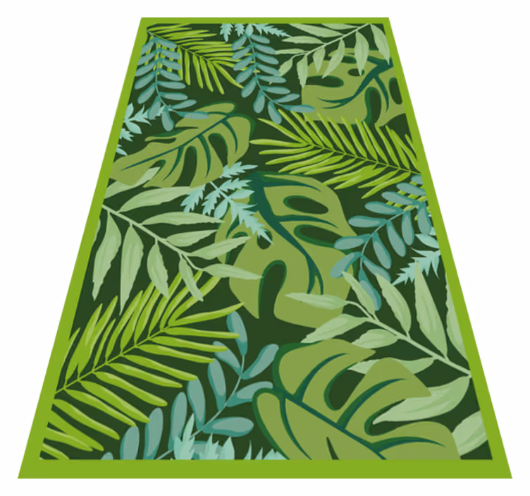Tropische bladdecoratie vinyl tapijt bloemen en planten - TenStickers