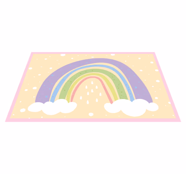 Pastel regenboog vinyl tapijt meer kinderen - TenStickers