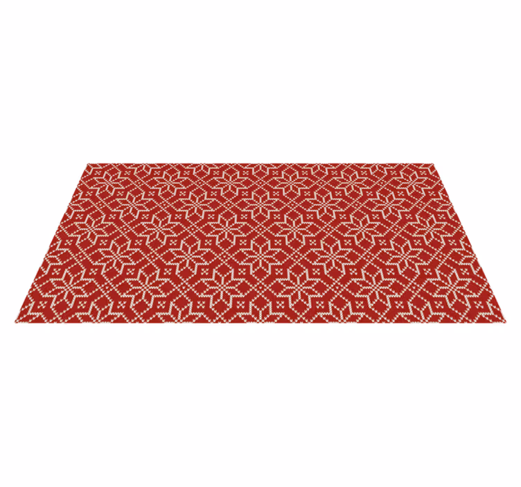Rood sierpatroon vinyl tapijt baby - TenStickers