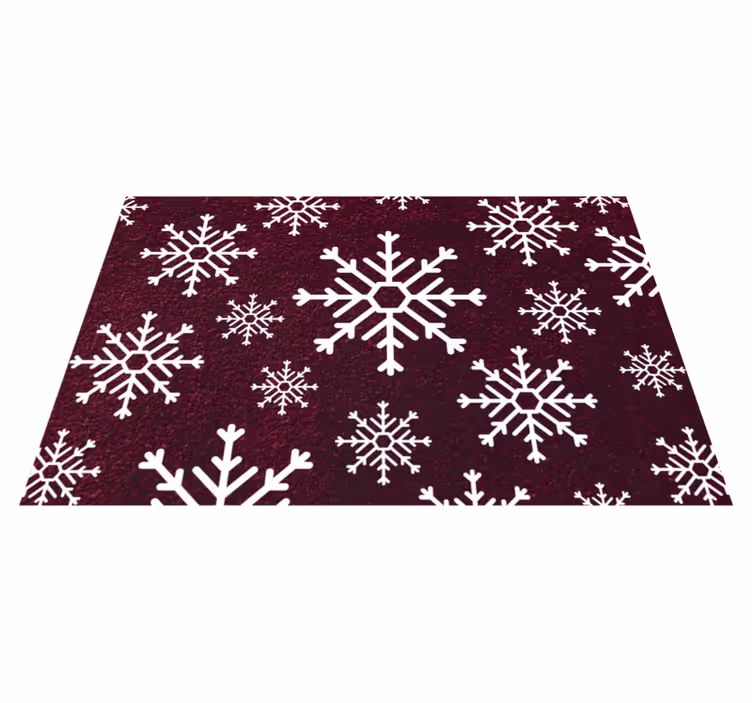 Feestelijke sneeuwvlokken vinyl tapijt kerstmis - TenStickers