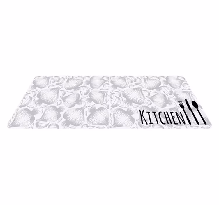 Keukengerei illustratie vinyl tapijt keuken - TenStickers