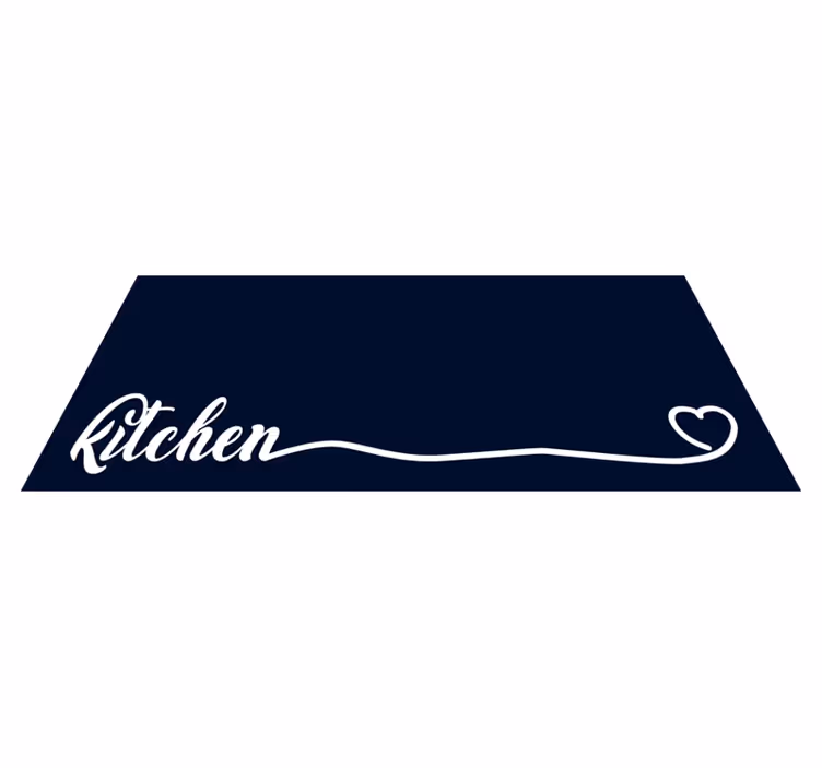 Elegant keukenscript vinyl tapijt keuken - TenStickers