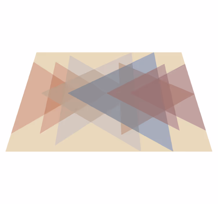Geometrische overlapping vinyl tapijt geometrisch - TenStickers