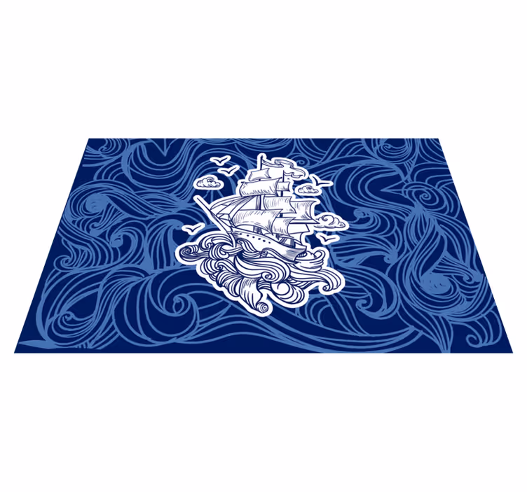 Nautisch avontuur vinyl tapijt kind - TenStickers