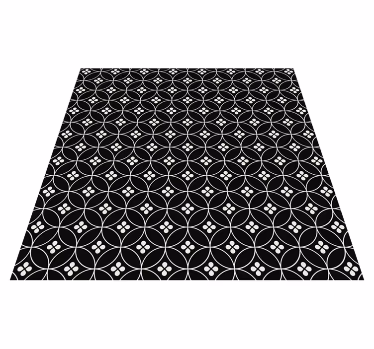 Geometrische cirkelstructuur vinyl tapijt geometrisch - TenStickers