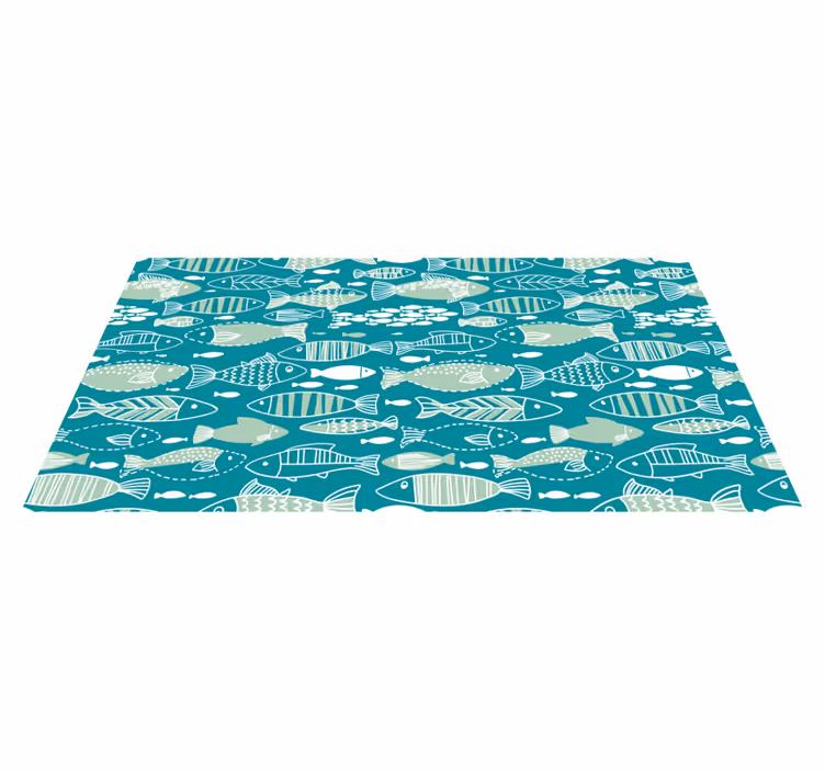 Waterpatroon dieren vinyl tapijt - TenStickers
