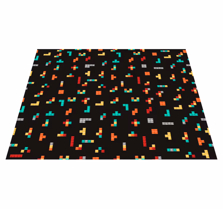 Tetris-thema vinyl tapijt spel - TenStickers