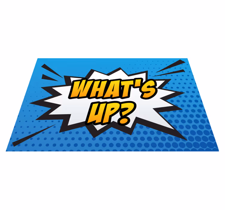 Komische burst-uitdrukking vinyl tapijt spel - TenStickers