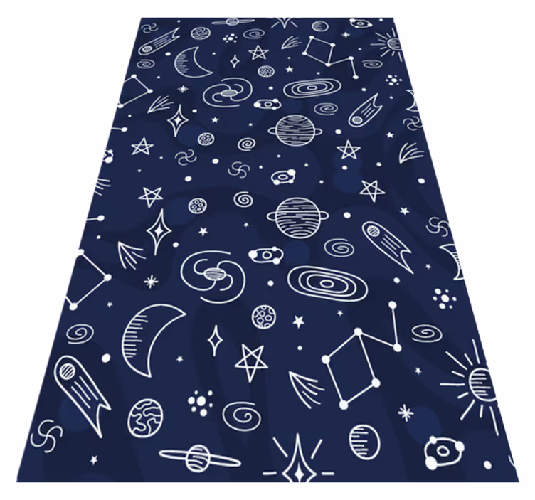 Kosmische themaruimte vinyl tapijt meer kinderen - TenStickers