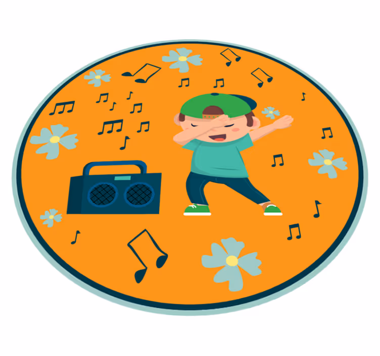 Kinderdansbeelden vinyl tapijt kind - TenStickers