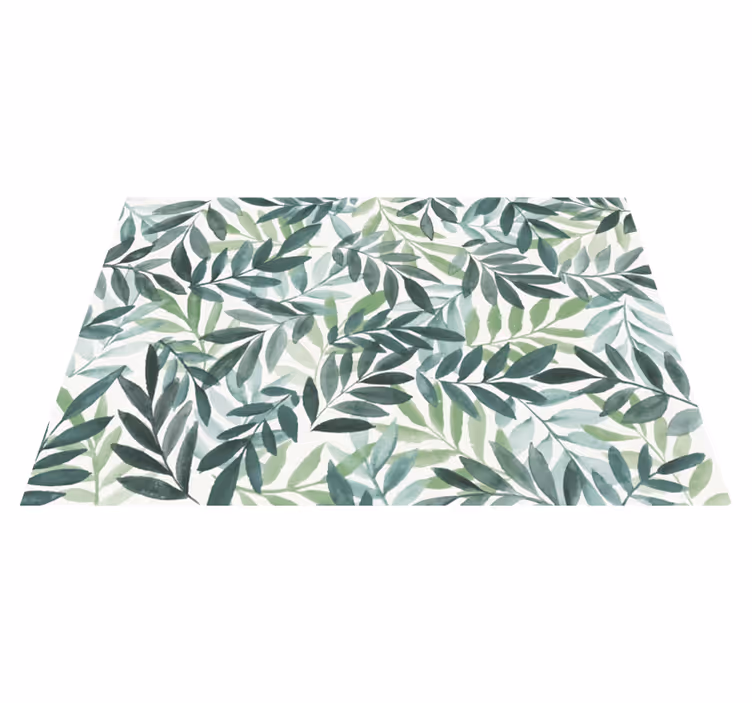 Botanisch gebladerte vinyl tapijt bloemen en planten - TenStickers