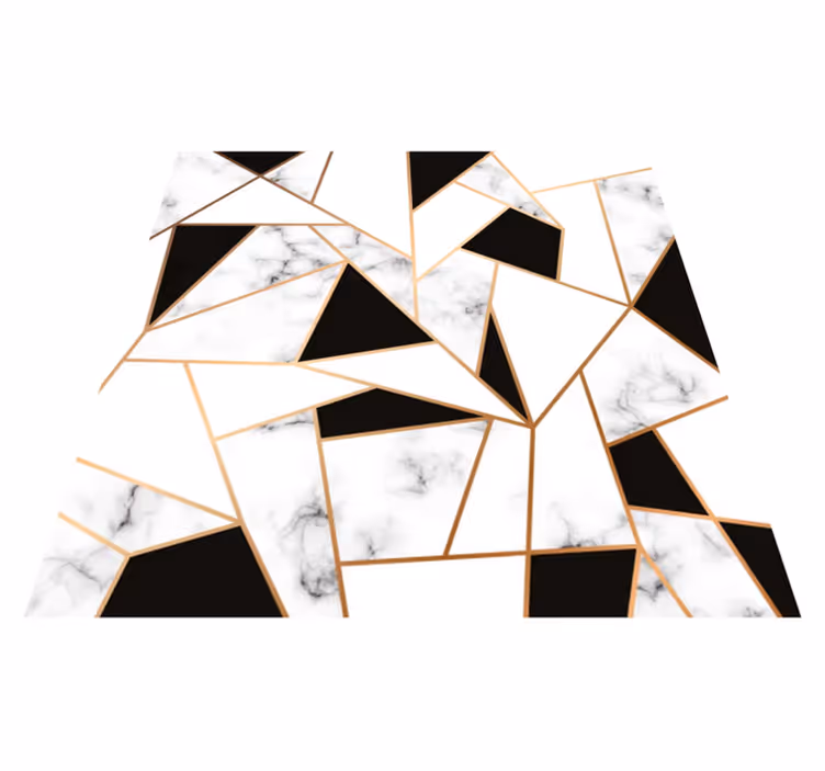 Moderne vinyl vloerkleed Elegante zwart-witte textuur - TenStickers